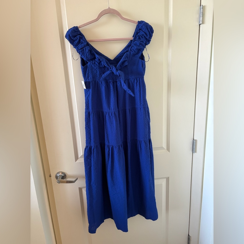 NWT Old Navy Vibrant Blue Tiered Maxi Dress